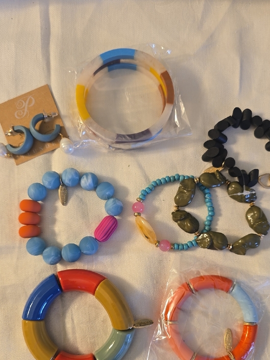 Plunder Jewelry - Plunder 8pc Jewelry Bundle,colorful Bead Bracelets & Earrings That Match All New